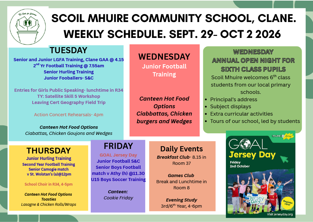 Weekly Schedule