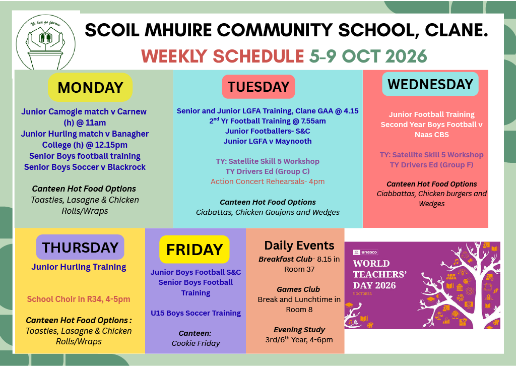 Weekly Schedule