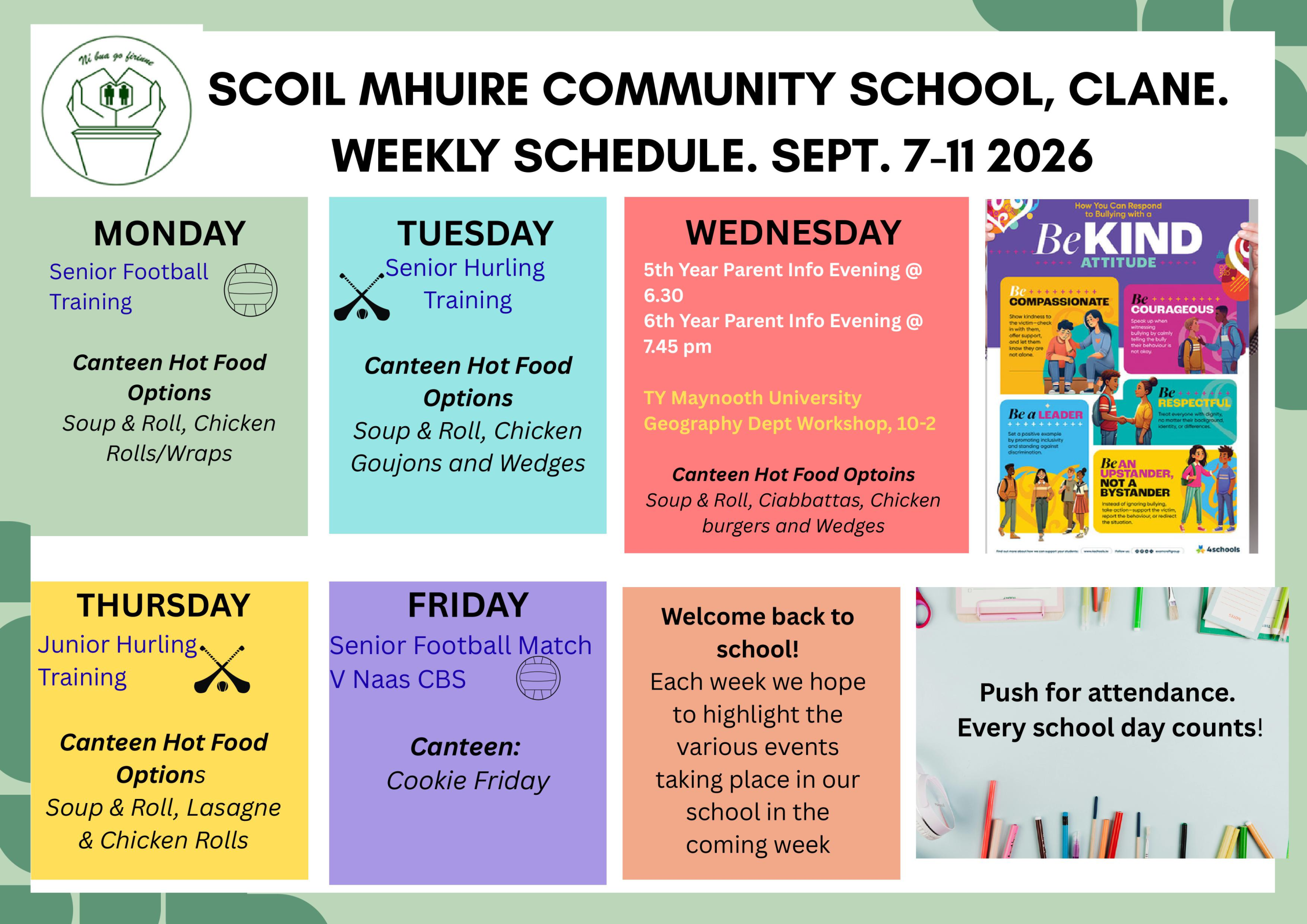 Weekly Schedule