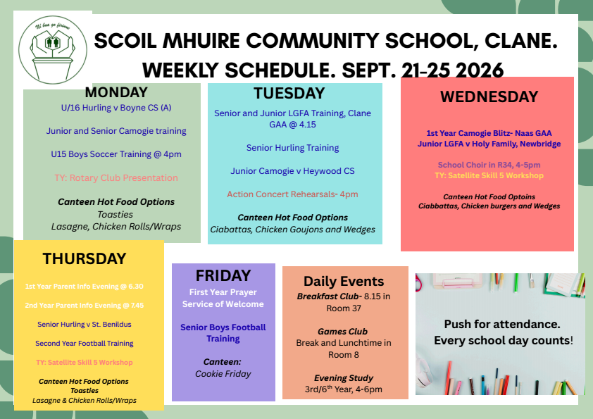 Weekly Schedule